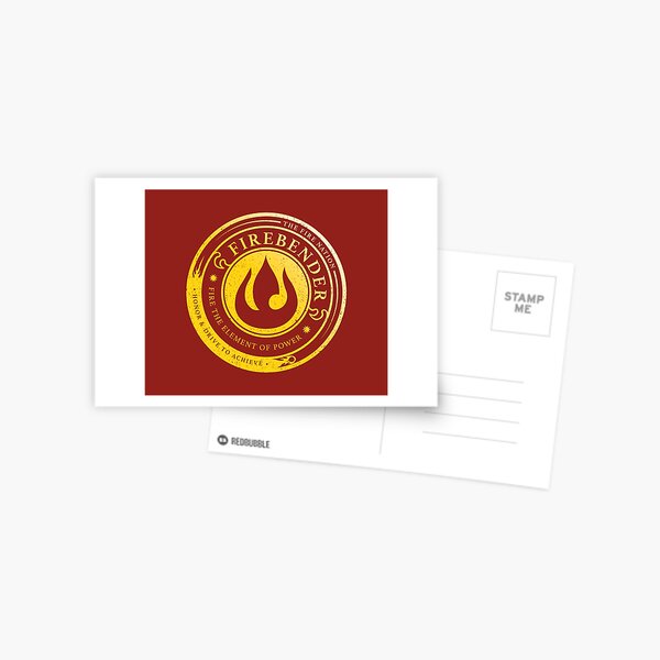 ATLA Firebender Symbol: Avatar-Inspired Design Postcard