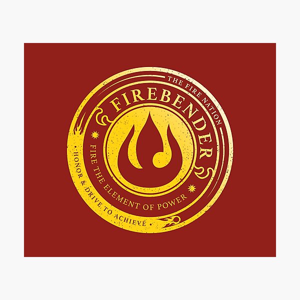 ATLA Firebender Symbol: Avatar-Inspired Design Photographic Print