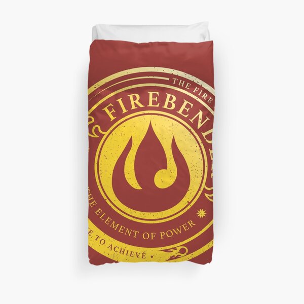 Firebender Symbol: Avatar-Inspired Design v2 Duvet Cover