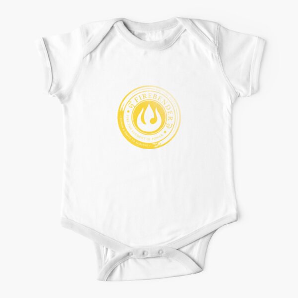 Firebender Symbol: Avatar-Inspired Design v2 Short Sleeve Baby One-Piece