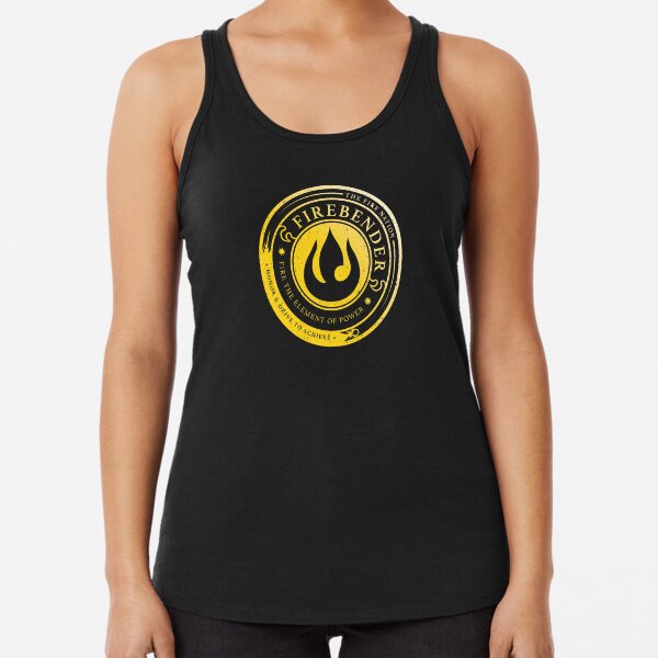Firebender Symbol: Avatar-Inspired Design v2 Racerback Tank Top