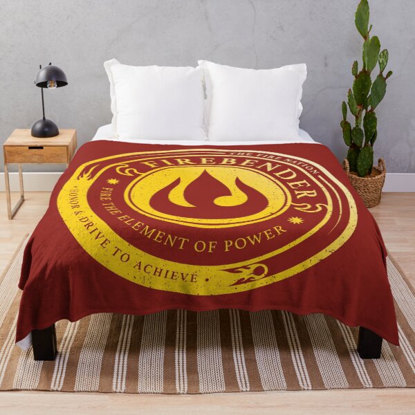ATLA Firebender Symbol: Avatar-Inspired Design Throw Blanket