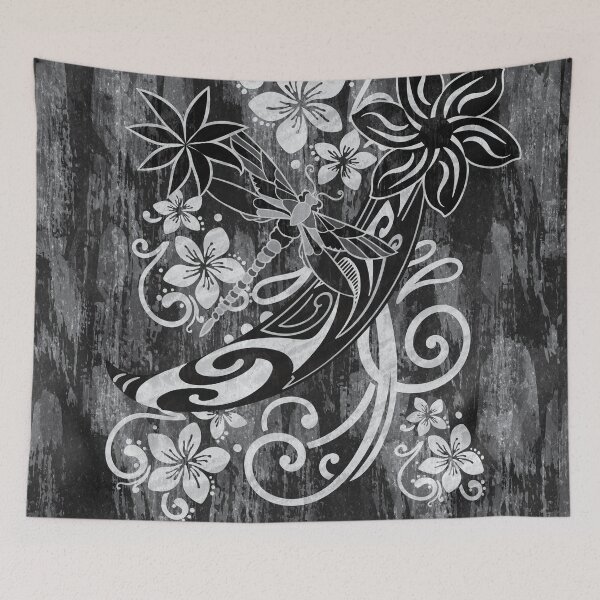 Item preview, Tribal de la mosca del dragón negro hawaiano designed and sold by sunnthreads.
