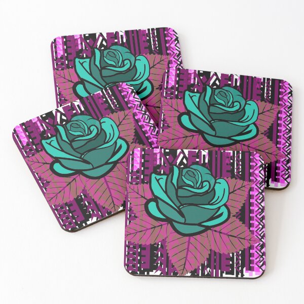 Item preview, green rose tribal  designed and sold by ARTSHACKPRINTS.