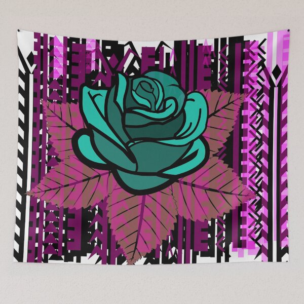 Item preview, green rose tribal  designed and sold by ARTSHACKPRINTS.