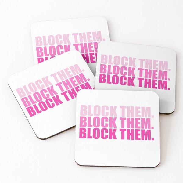 Item preview, BLOCK THEM pink outline designed and sold by jackiekrizanic.