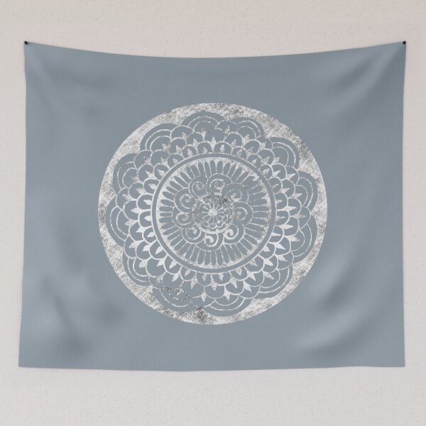 Item preview, Sunflower Sun Mandala Smoke on Pearl designed and sold by ArtByDrax.