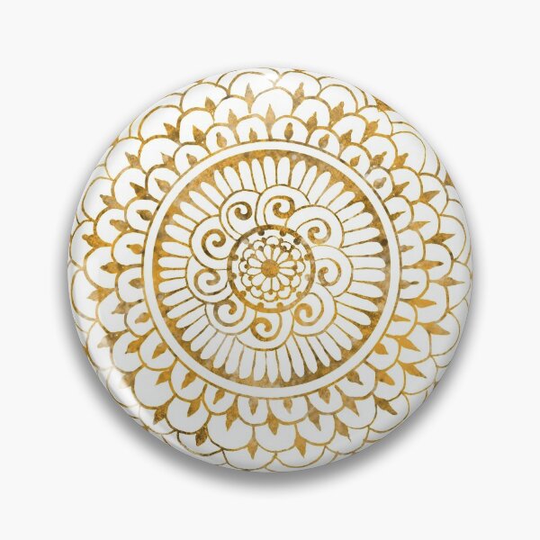 Item preview, Sunflower Sun Mandala Gold on White designed and sold by ArtByDrax.