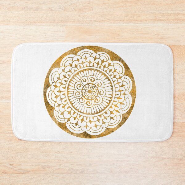 Item preview, Sunflower Sun Mandala Gold on White designed and sold by ArtByDrax.