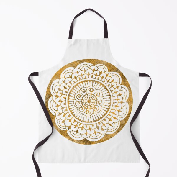 Item preview, Sunflower Sun Mandala Gold on White designed and sold by ArtByDrax.