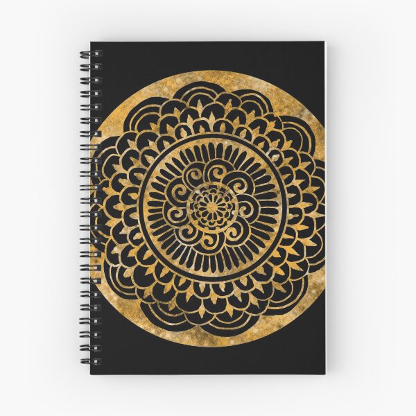 Item preview, Sunflower Sun Mandala Gold on Black designed and sold by ArtByDrax.