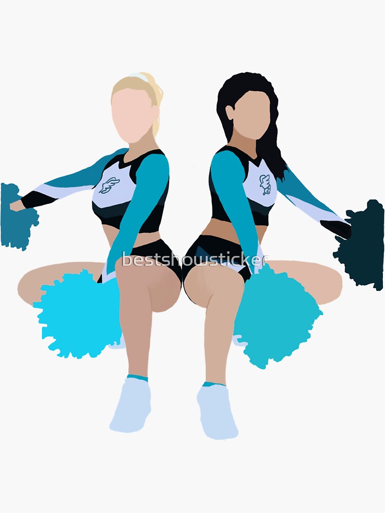 Maddy And Cassie Cheerleaders Portrait Sticker For Sale By Bestshowsticker Redbubble 