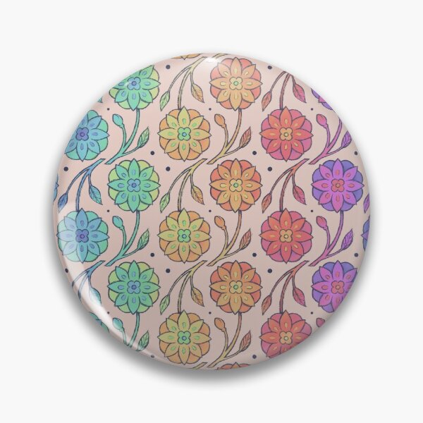 Item preview, Rainbow Floral Pattern - Light Cream designed and sold by JayBirdsBrain.