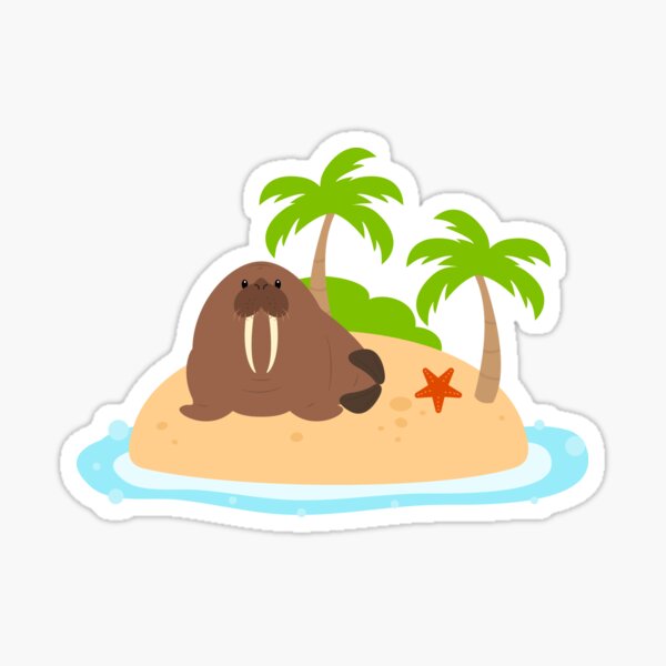 Item preview, Tropical Walrus  designed and sold by Lulupainting.