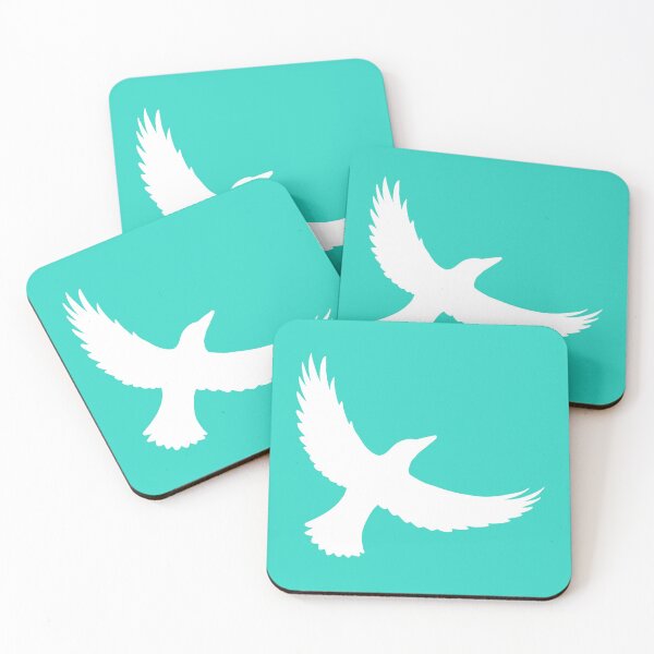 Item preview, Magpie Flight – White on Turquoise designed and sold by ImperfectLife.