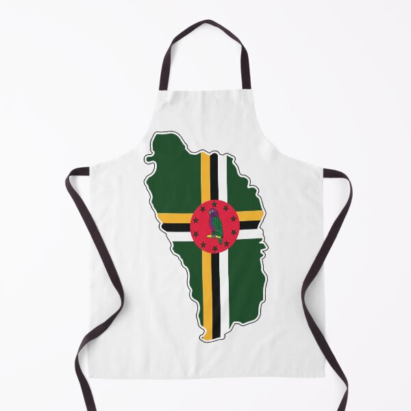 Item preview, Dominica National Flag Clipped into Map of Dominica  designed and sold by IdentiTee Studios.