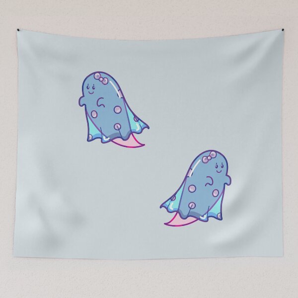 Item preview, blue spooky ghosty designed and sold by ayutiapuspita.