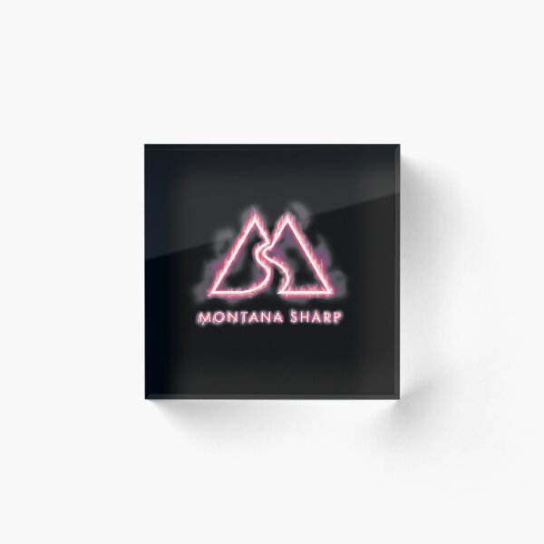 Montana Sharp Full Logo - NEON Acrylic Block