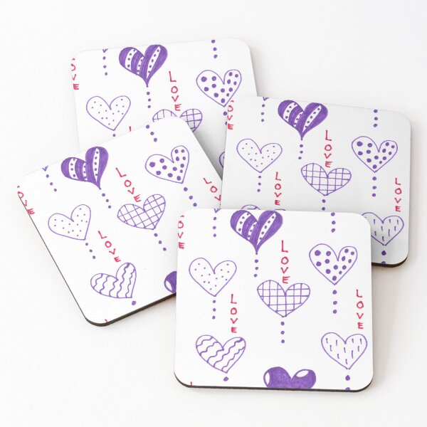 Item preview, Purple Hearts and Love Collage designed and sold by ckylin.