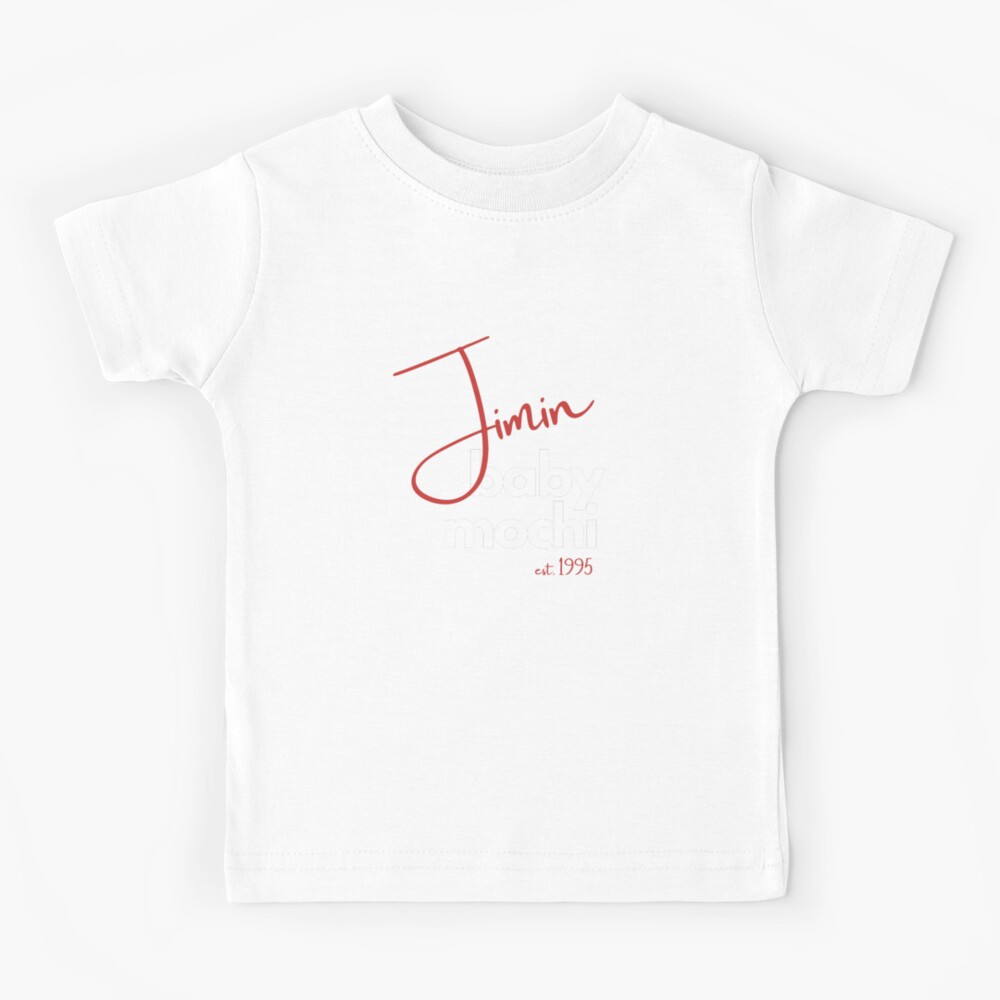 Bts Jimin Baby Mochi Bias Desig White Red Kids T Shirt By Haikustore Redbubble