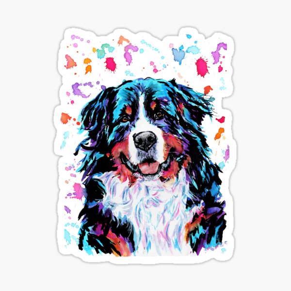 Watercolour Bernese Mountain Dog Sticker