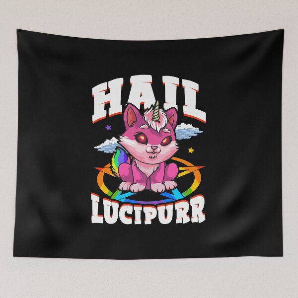 Item preview, Hail Lucipurr Cat Rainbow Unicorn Kitty Satanic designed and sold by perfectpresents.