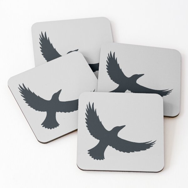 Item preview, Magpie Flight – Black on Grey designed and sold by ImperfectLife.