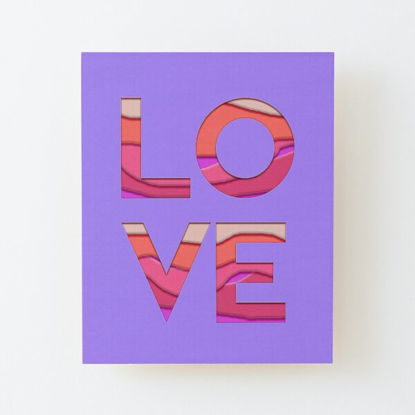 Purple Love Wood Mounted Print