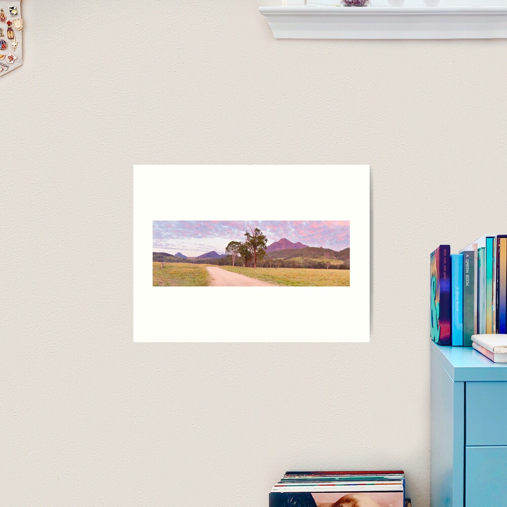 Rosey Dawn over Mt Barney, South-East Queensland, Australia Art Print