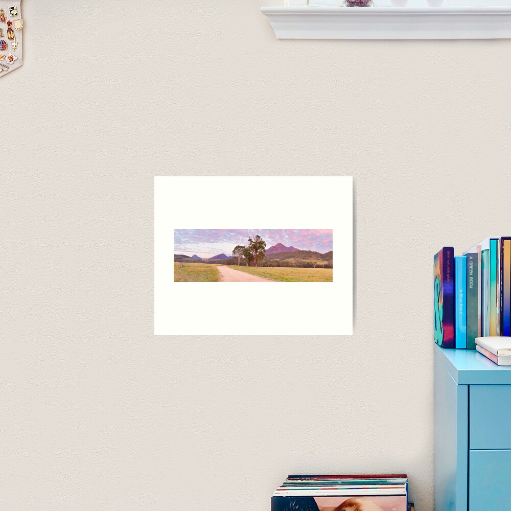 Rosey Dawn over Mt Barney, South-East Queensland, Australia Art Print