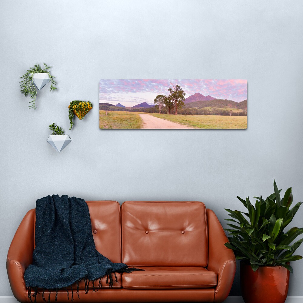 Rosey Dawn over Mt Barney, South-East Queensland, Australia Metal Print
