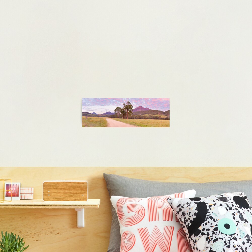 Rosey Dawn over Mt Barney, South-East Queensland, Australia Photographic Print
