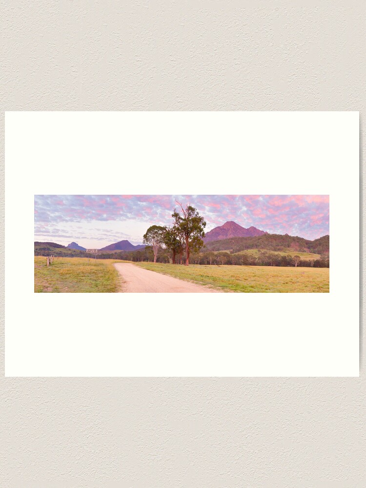 Alternate view of Rosey Dawn over Mt Barney, South-East Queensland, Australia Art Print