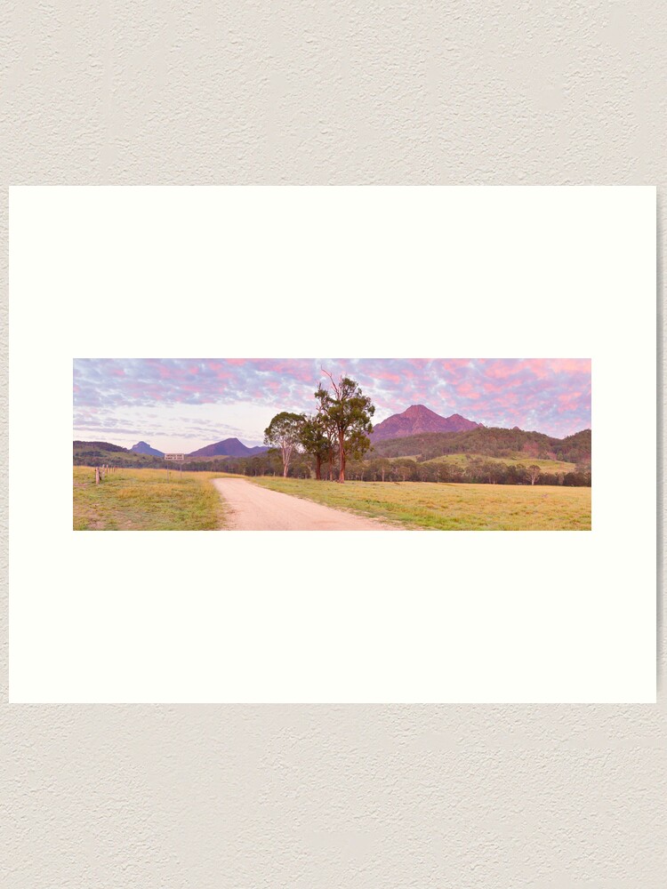 Alternate view of Rosey Dawn over Mt Barney, South-East Queensland, Australia Art Print