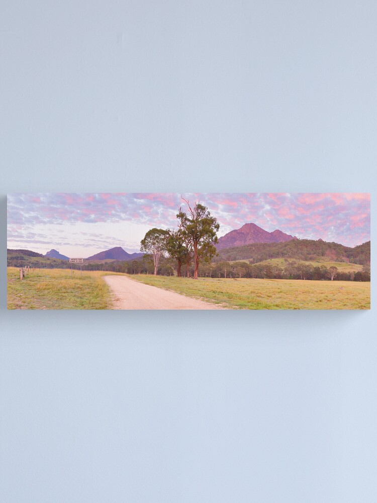 Alternate view of Rosey Dawn over Mt Barney, South-East Queensland, Australia Canvas Print