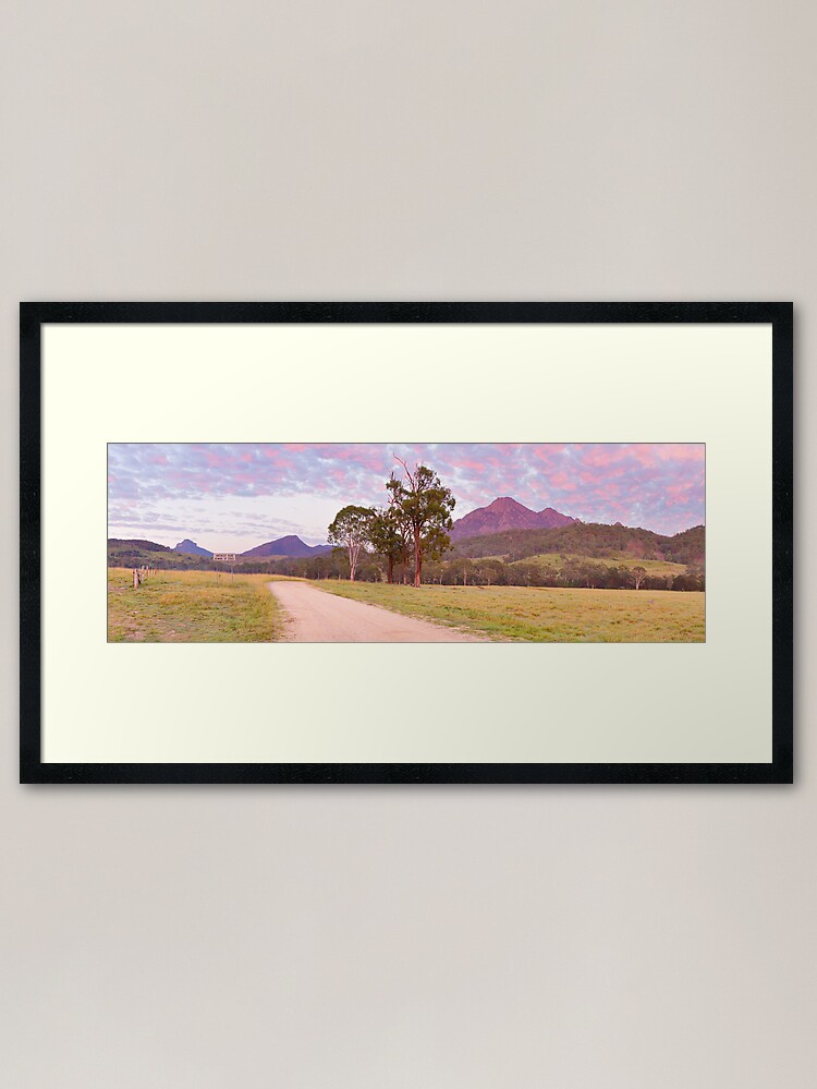 Alternate view of Rosey Dawn over Mt Barney, South-East Queensland, Australia Framed Art Print