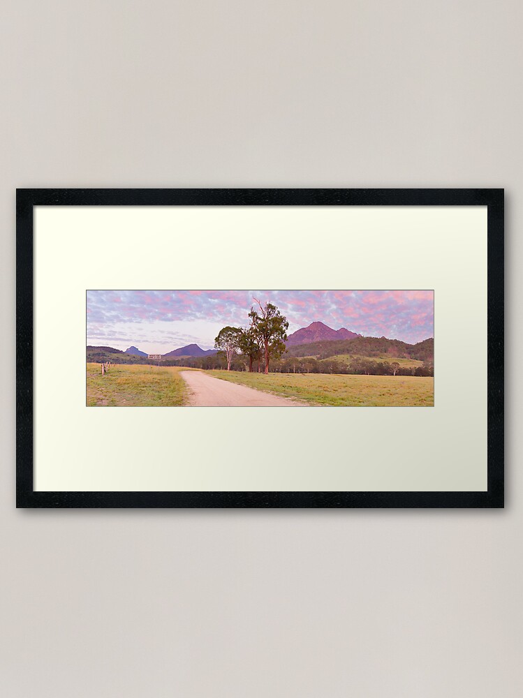 Alternate view of Rosey Dawn over Mt Barney, South-East Queensland, Australia Framed Art Print