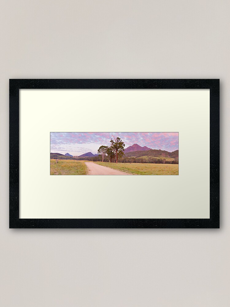 Alternate view of Rosey Dawn over Mt Barney, South-East Queensland, Australia Framed Art Print