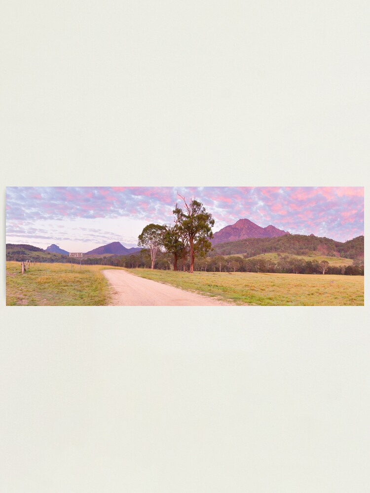 Alternate view of Rosey Dawn over Mt Barney, South-East Queensland, Australia Photographic Print