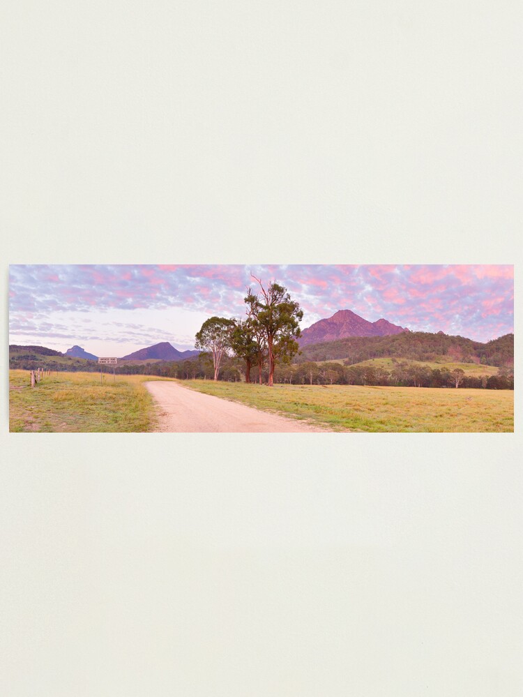 Alternate view of Rosey Dawn over Mt Barney, South-East Queensland, Australia Photographic Print