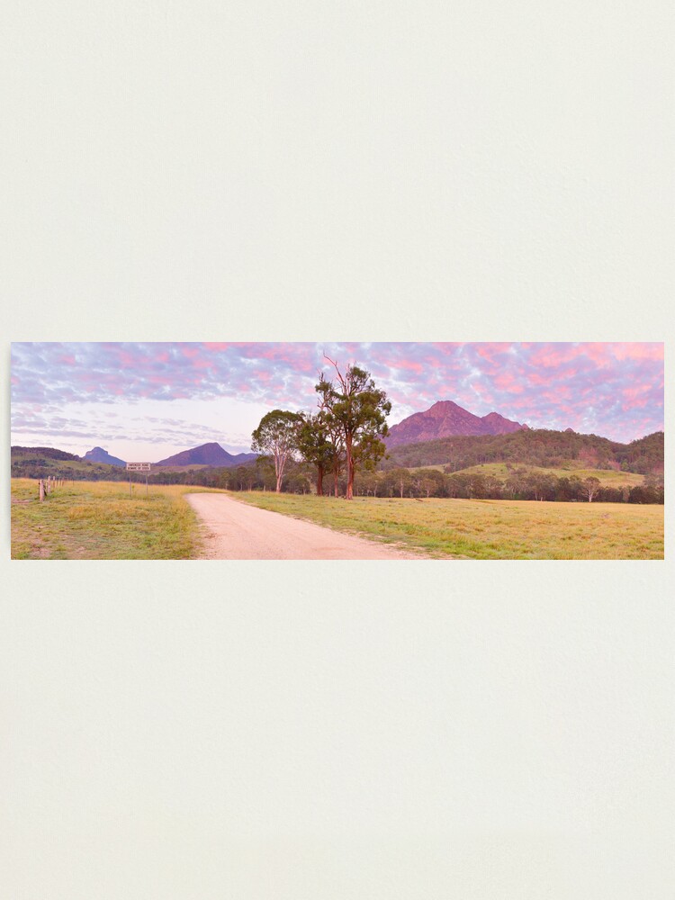 Alternate view of Rosey Dawn over Mt Barney, South-East Queensland, Australia Photographic Print