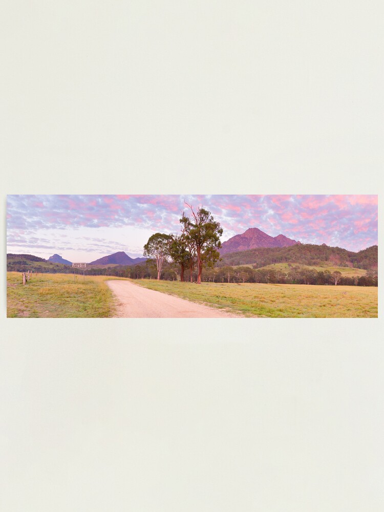 Alternate view of Rosey Dawn over Mt Barney, South-East Queensland, Australia Photographic Print