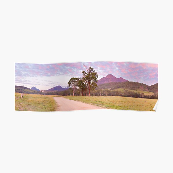 Rosey Dawn over Mt Barney, South-East Queensland, Australia Poster