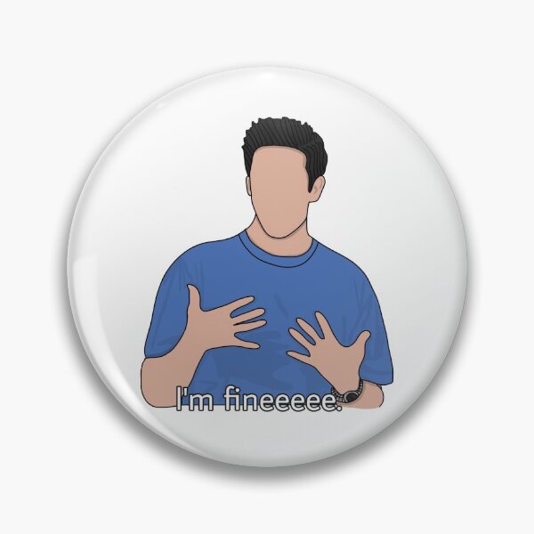 Item preview, Ross Geller - I’m fine - Sticker  designed and sold by saintsdesign.