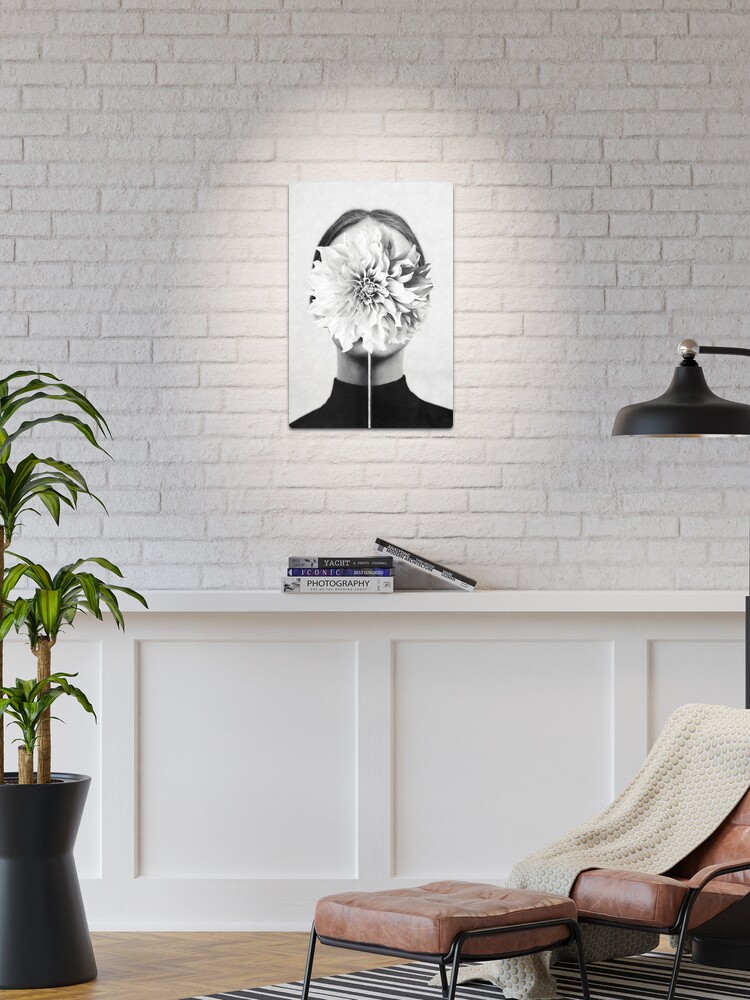 Thumbnail 1 of 4, Metal Print, White flower ... designed and sold by Underdott.