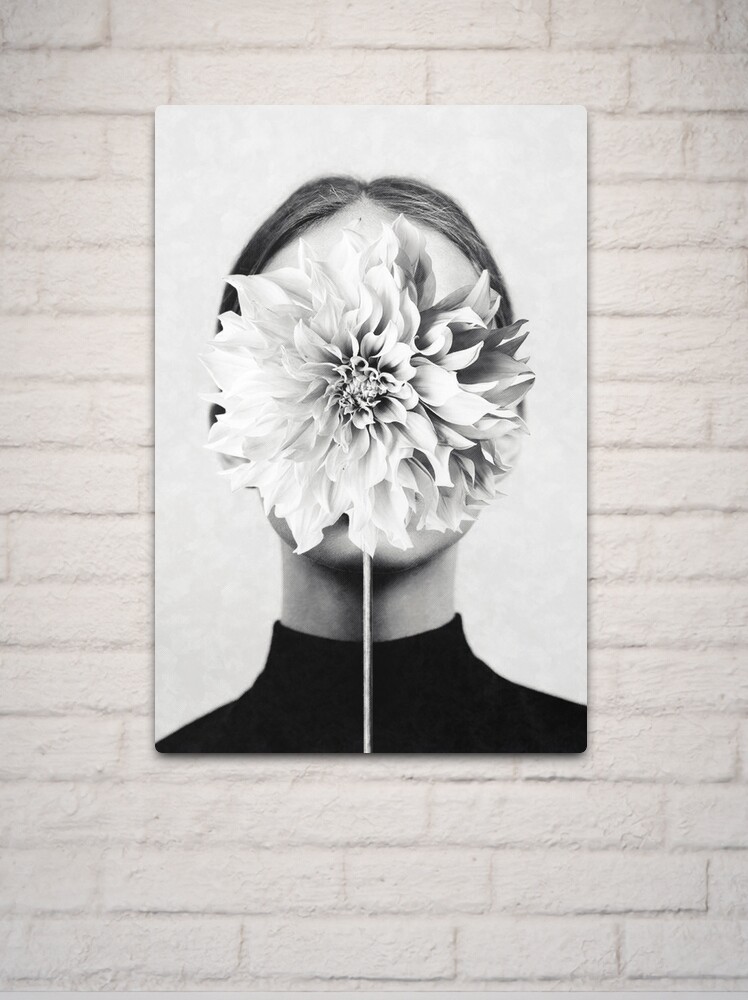 Thumbnail 2 of 4, Metal Print, White flower ... designed and sold by Underdott.