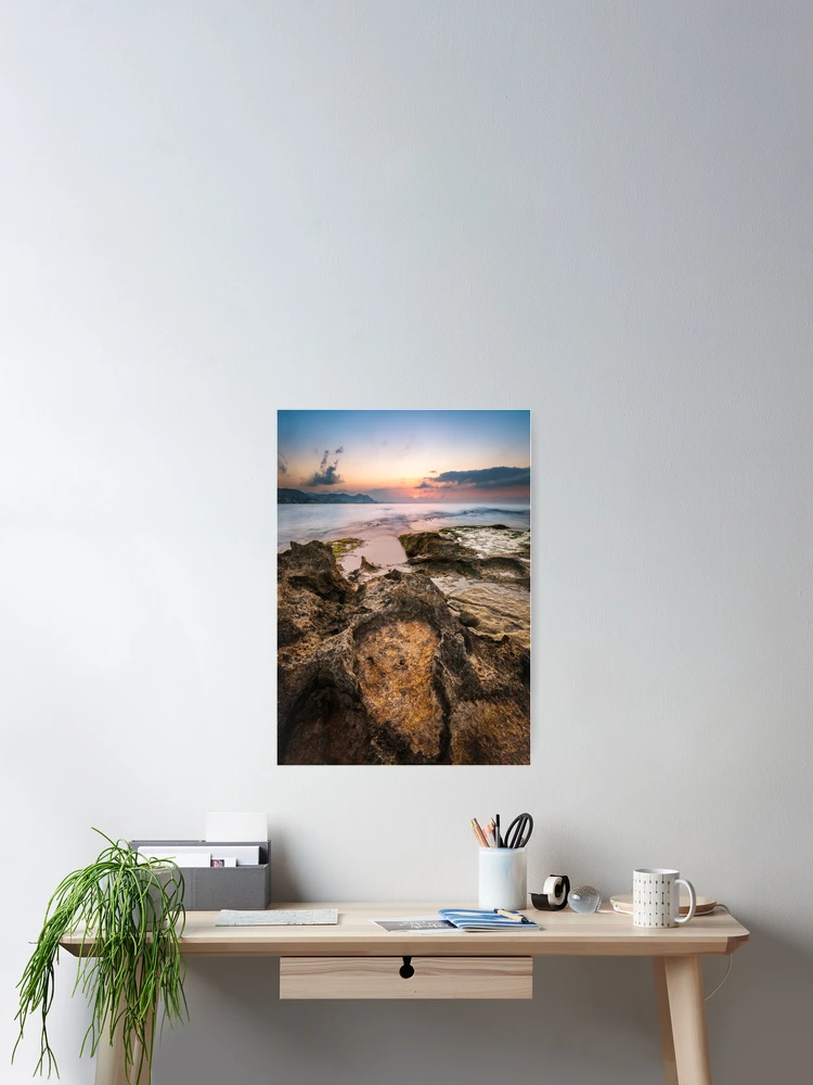 Thumbnail 2 of 3, Poster, Sharp Rocks at Sunrise designed and sold by Ralph Goldsmith.