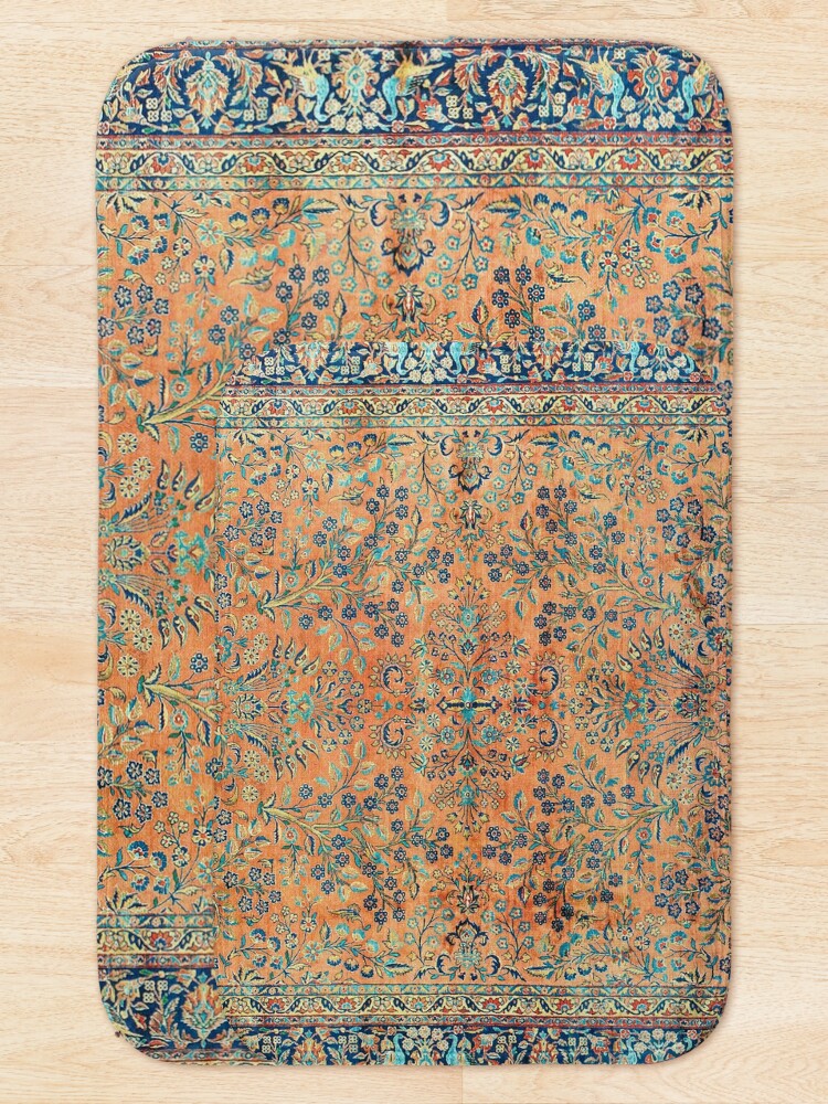 Alternate view of Manchester Kashan Floral Persian Carpet Print Bath Mat