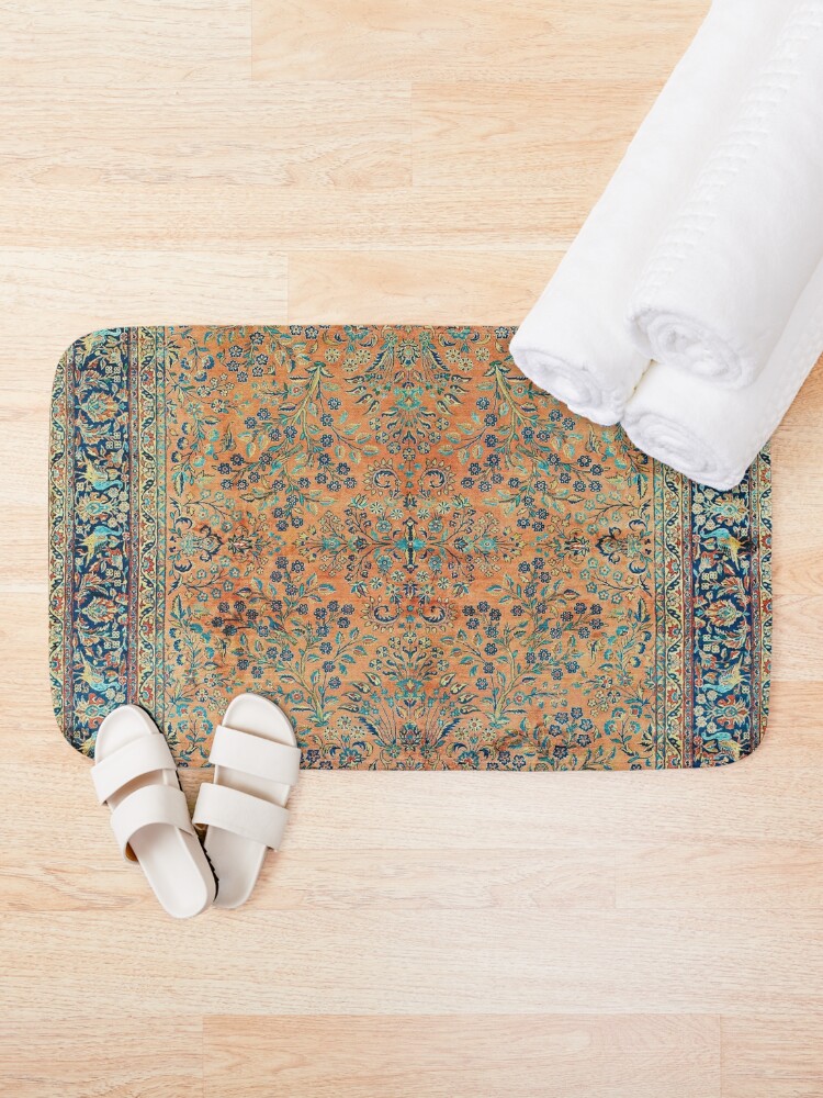 Alternate view of Manchester Kashan Floral Persian Carpet Print Bath Mat