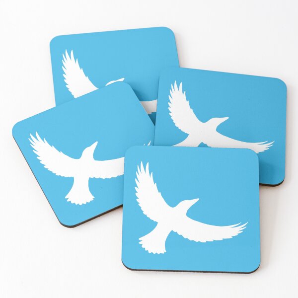 Item preview, Magpie Flight – White on Sky Blue designed and sold by ImperfectLife.